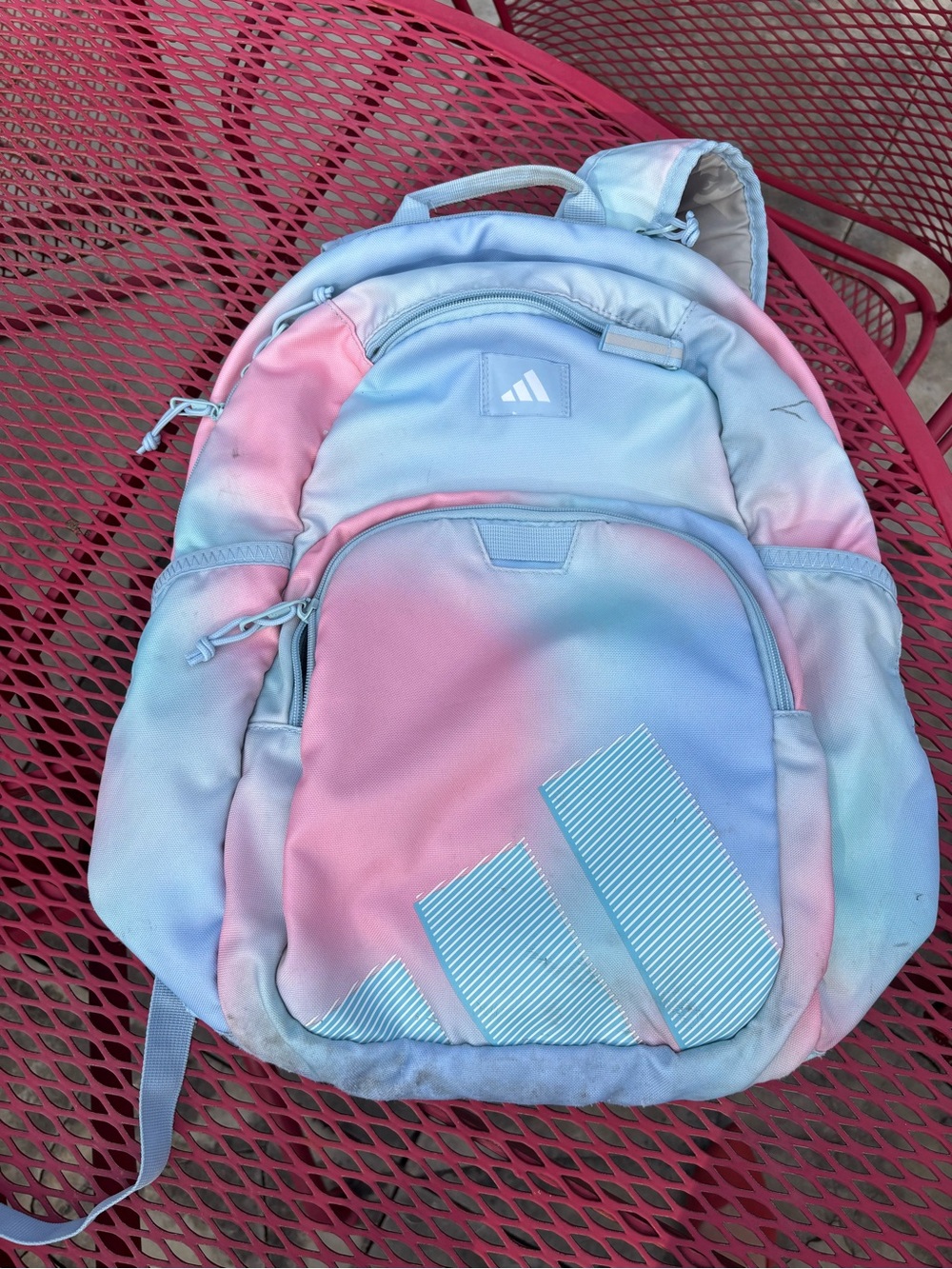 adidas Pastel Tie-Dye Backpack - Pink & Light Blue